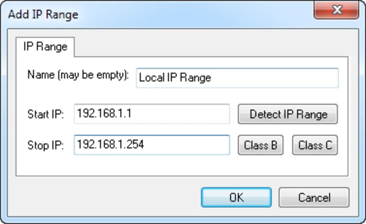 Adding an additional IP range to the scan